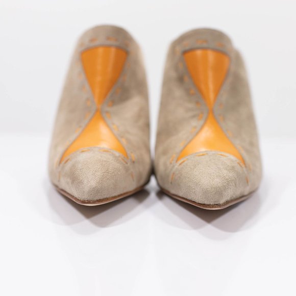 Manolo Blahnik Epafrodito Suede Mules - Picture 3 of 15